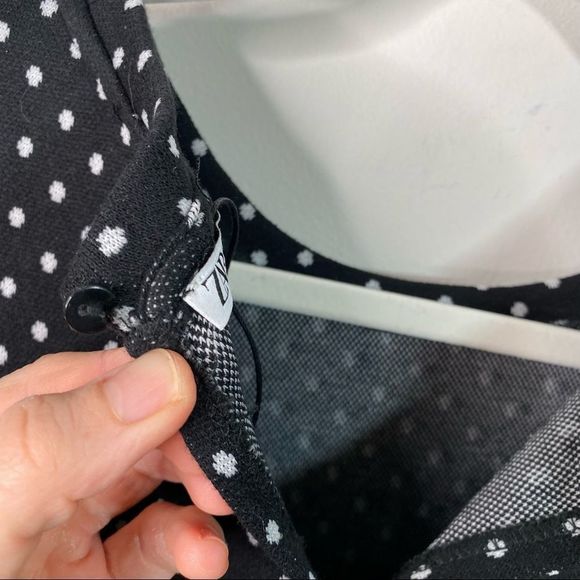 ZARA Black and White Polka Dot Knit Wool Blend Mini Dress | Zara - Picture 10 of 11